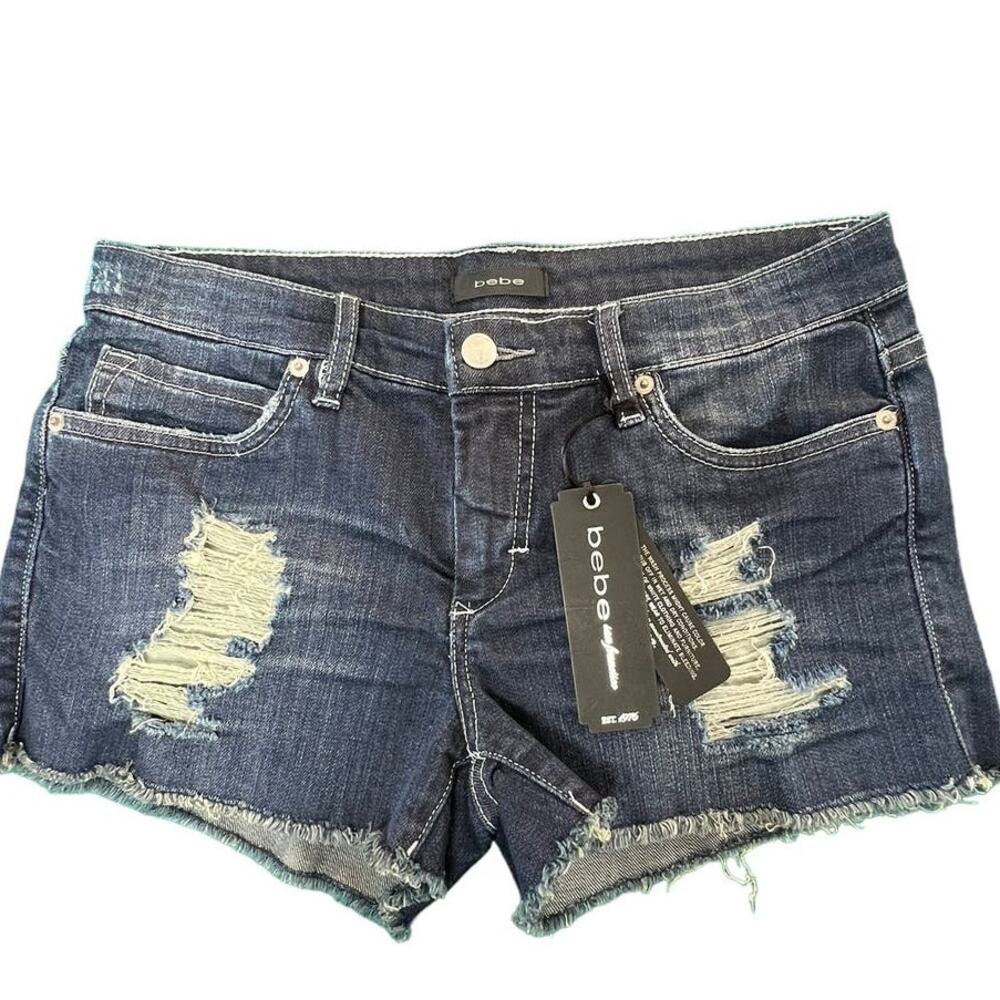 Bebe Destructed Cut-Off Shorts